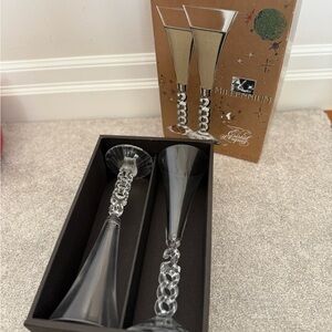 Millennium Champagne Flutes with Box